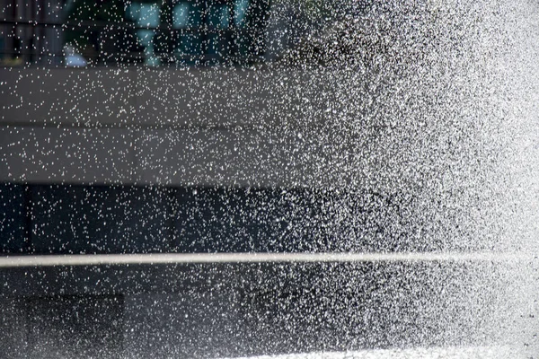 Spritzer Fallenden Wassers Aus Dem Stadtbrunnen Der Stadt Dnjepr — Stockfoto