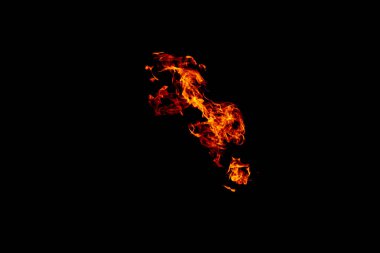 Fire. The fire is very hot. Don't play with it. Flames in the dark clipart