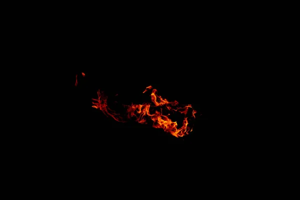 Tűz Tűz Nagyon Forró Játsszunk Vele Lángok Sötétben — Stock Fotó