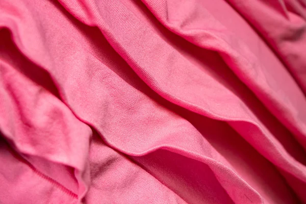 Rózsaszín Szövet Mint Egy Háttér Közelkép Háttér Textúrák Anyag — Stock Fotó