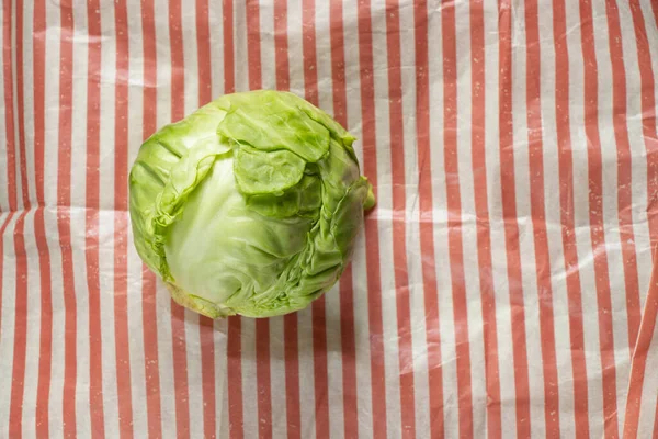 green cabbage on an isolated color background