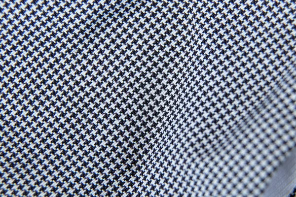 Black White Fabric Checkered Macro Photo — Stockfoto