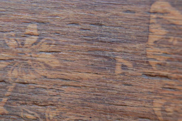 Alte Zeichnung Auf Einem Holzstuhl Als Hintergrund Makro Geschnitzt — Stockfoto