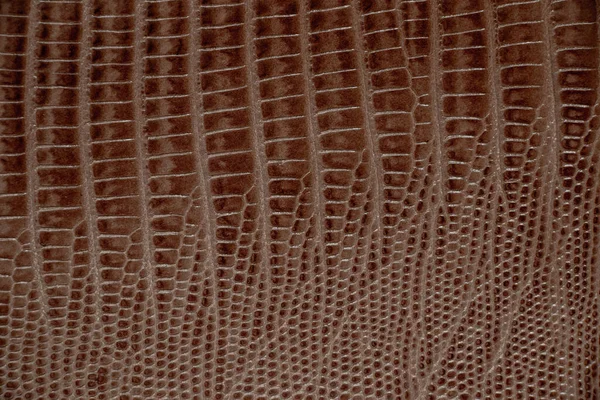 Dark Brown Genuine Leather Close Background — Stock Photo, Image