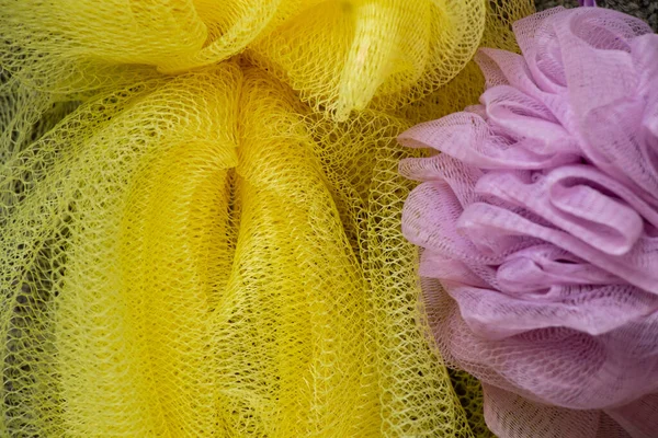 Soft Shower Sponge Closeup Background — Stock Photo, Image