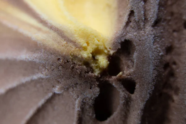 Шоколадное Оранжевое Мороженое Качестве Фонового Макроса — стоковое фото