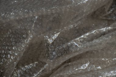 malların paketlenmesi için baloncuk plastik ambalajı yakın plan olarak