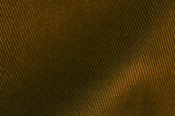 Golden Fabric Wrinkled Background Close Silk — Stock Photo, Image