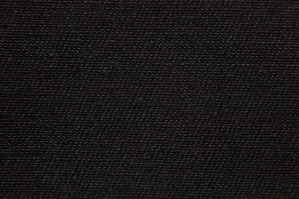 Black Solid Color Background Fabric Macro Photo Closeup — Stock Photo, Image
