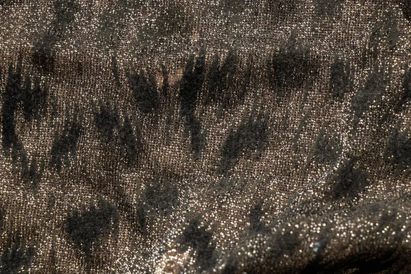 Schwarzer Glänzender Zerknitterter Schal Als Hintergrund Nahaufnahme — Stockfoto