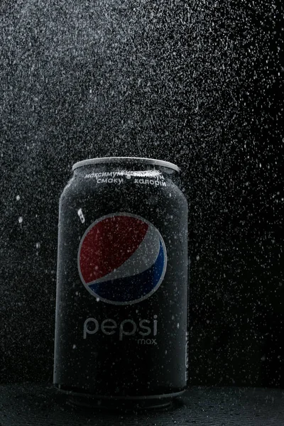 Kiev Ukraine February 2019 Pepsi Zero Water Drops Isolated Closed — Stock Photo, Image
