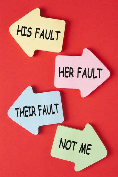 His Her Fault Why People Blame Others — Stock Photo, Image