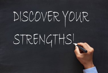 El yazısı Discover Your güçlü tebeşir işareti yazı tahtası üzerinde ile.