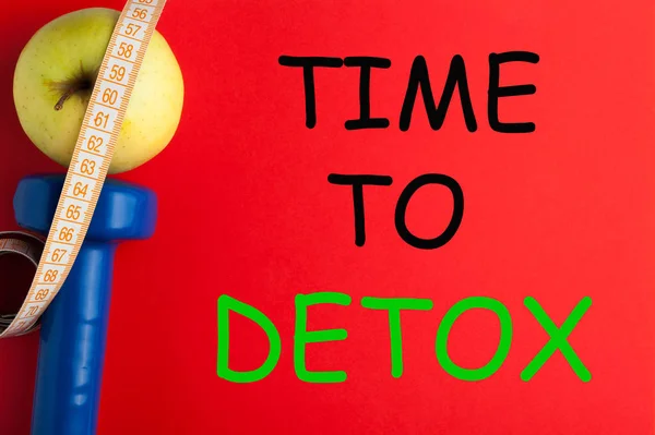 Timpul Detoxifiem Concept Sport Dietă Fitness Alimentație Sănătoasă — Fotografie, imagine de stoc