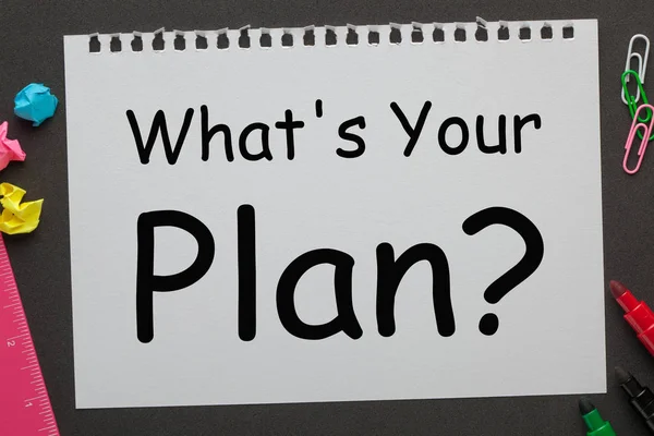 Quelle Est Question Votre Plan Écrite Sur Papier Pour Ordinateur — Photo