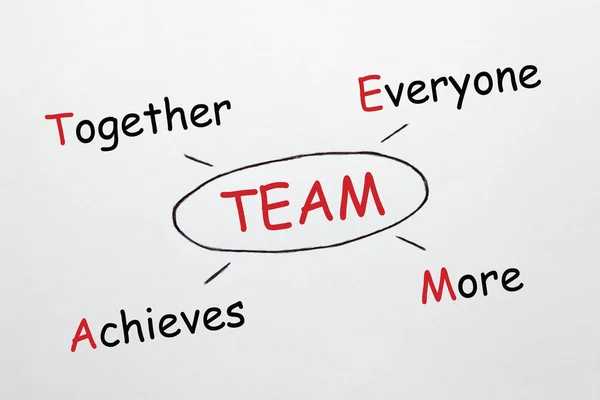 Team Acronym Together Everyone Achieves More Diagrama Dibujo Sobre Fondo — Foto de Stock