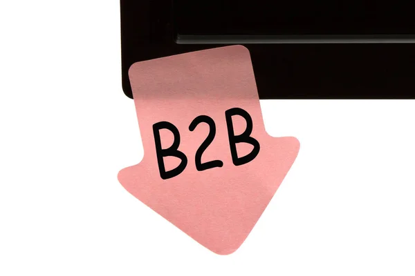 B2B Texte Business Business Sur Note Collante Rappel Concept Entreprise — Photo