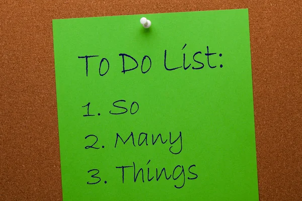 To Do List zoveel dingen — Stockfoto