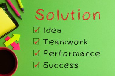 Çözüm denetim listesi kavramı