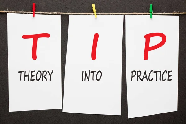 Teoria em prática (DICA ) — Fotografia de Stock