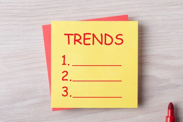 Trends lijst concept — Stockfoto