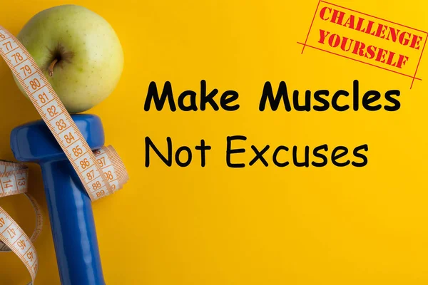 Make Muscles Not Excuses — Stock Photo, Image
