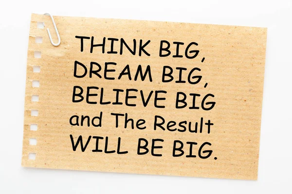 Think Dream Believe Result — Stock Photo, Image