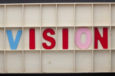 Vizyon Hecelenen Ahşap Harfler