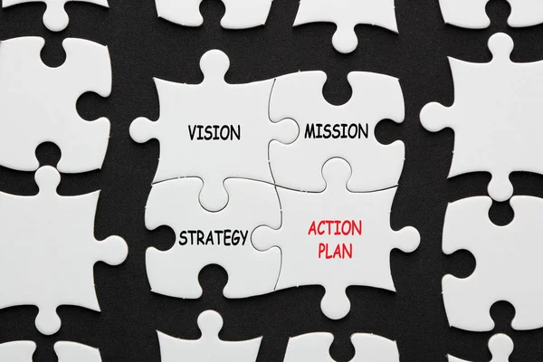 Visie missie strategie actie plan — Stockfoto