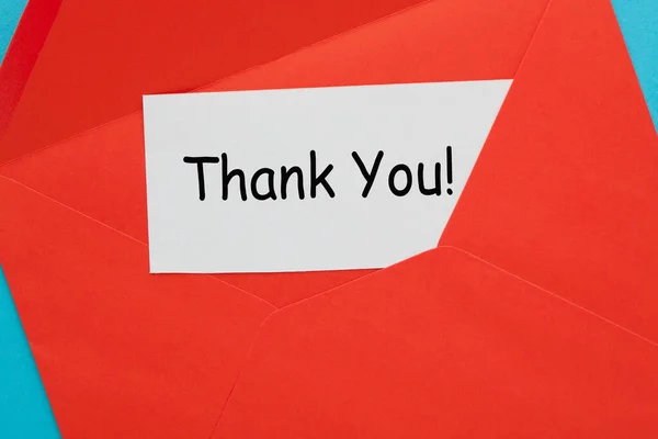 Open Envelope Thank You Message Stock Image