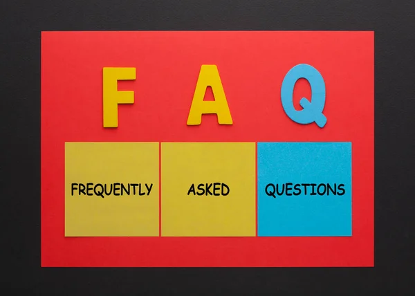 Acrónimo Faq Perguntas Frequentes Escritas Uma Nota — Fotografia de Stock