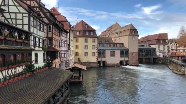 Strasbourg Canal — Stockvideo