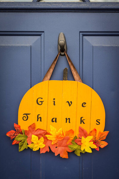 Homemade thanksgiving door decoration