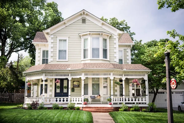 Gorgeous picturesque home with large decorated porch