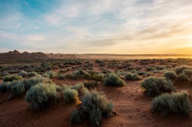 Utah, Sand Hollow Eyalet Parkı 'nda günbatımı