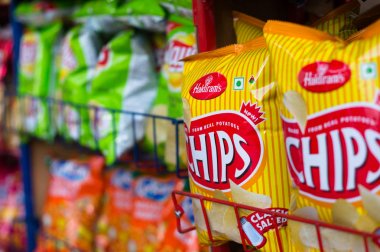 Hint perakende mağazalarında üst çip Fmcg markaların Renkli ambalaj 