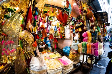 Küçük dekorasyon ve aksesuar dükkanlar chandni chowk kinari bazar balıkgözü ile vuruldu