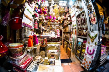 Küçük dekorasyon ve aksesuar dükkanlar chandni chowk kinari bazar balıkgözü ile vuruldu
