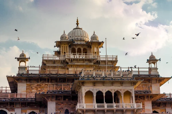 Albert hall in jaipur india on a cloudy evening — Stock Photo, Image
