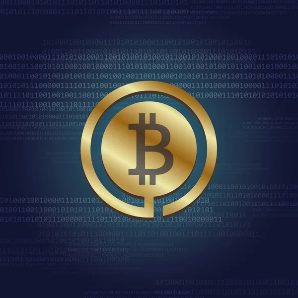 Bitcoin Logo vektör. Bitcoin afiş
