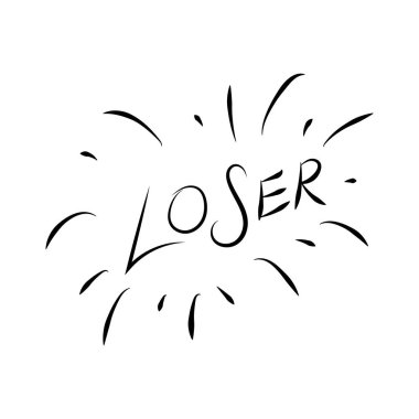 vektör yazıt. kaybeden kroki