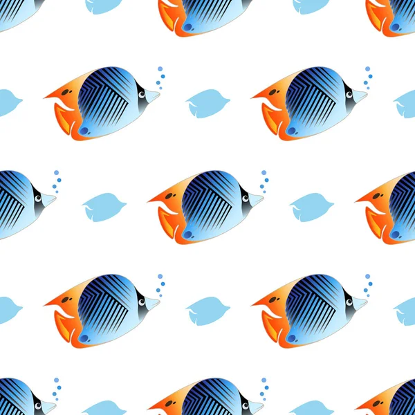 Gülümseyen bir tropik balığın vektör görüntüsü