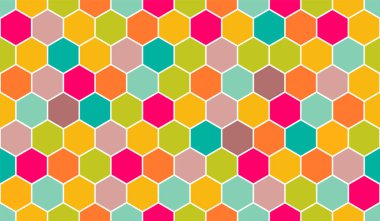 Tasarım tekstil ve arkaplanları için bal peteği vektör deseni