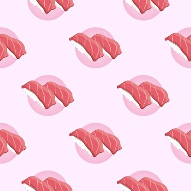 Dekorasyon için suşi vektör deseni