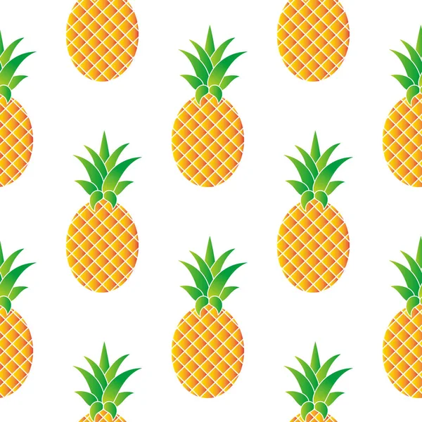 Çizgi film ananaslı vektör deseni