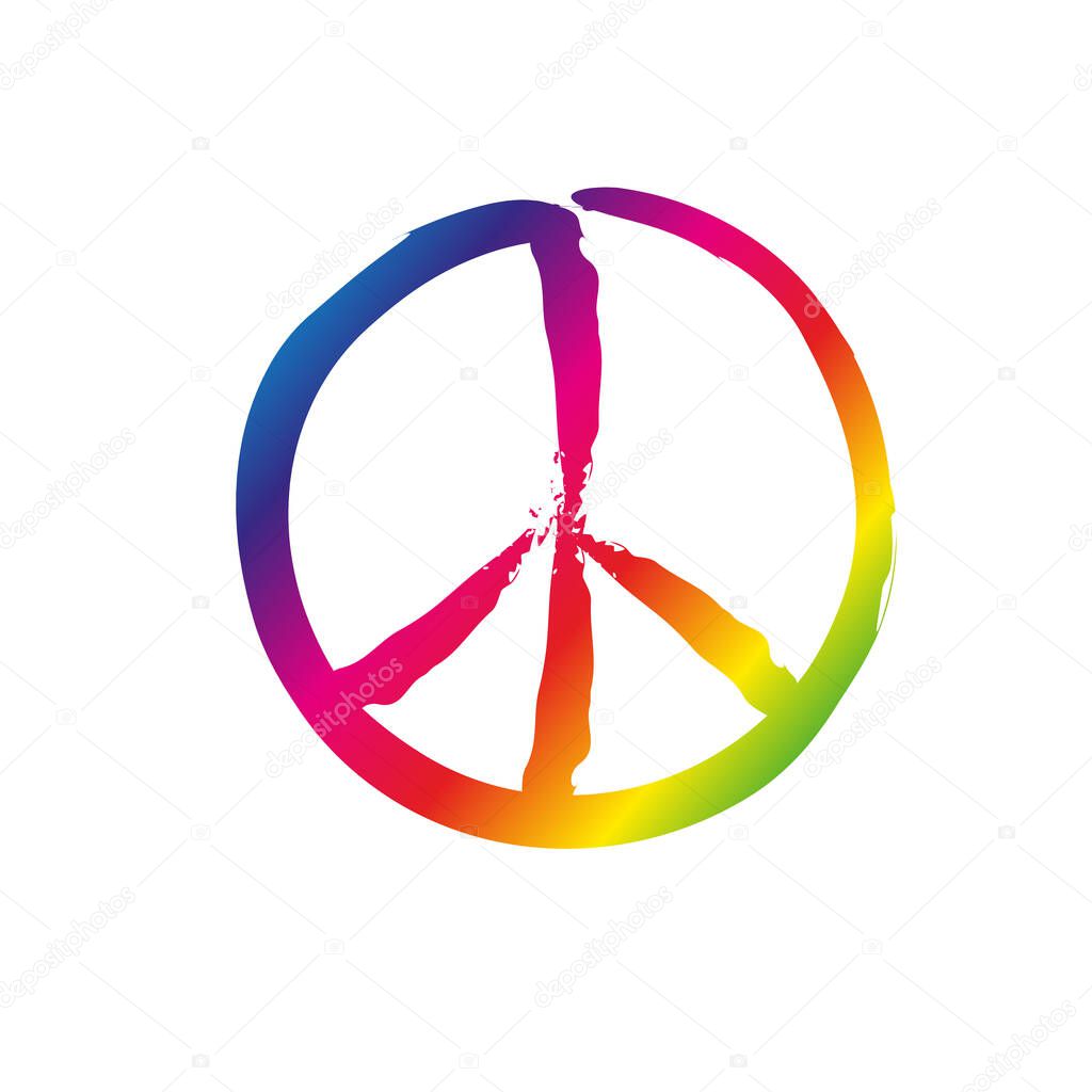 vector peace icon for decoration of various textile products