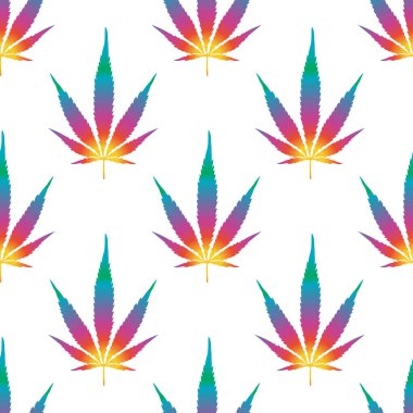 Kenevir yaprağının vektör görüntüsü. Esrar yaprağı deseni