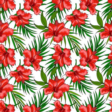 Büyük kırmızı egzotik çiçekler.