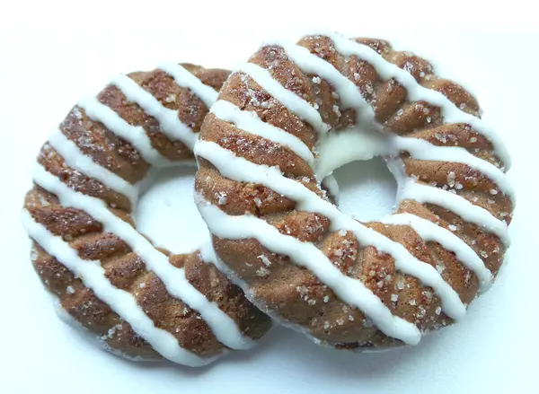 Cookies with sugar rings — Stock Photo, Image