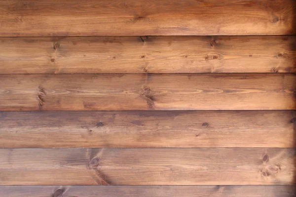 Brown wall of a wooden house from a block house